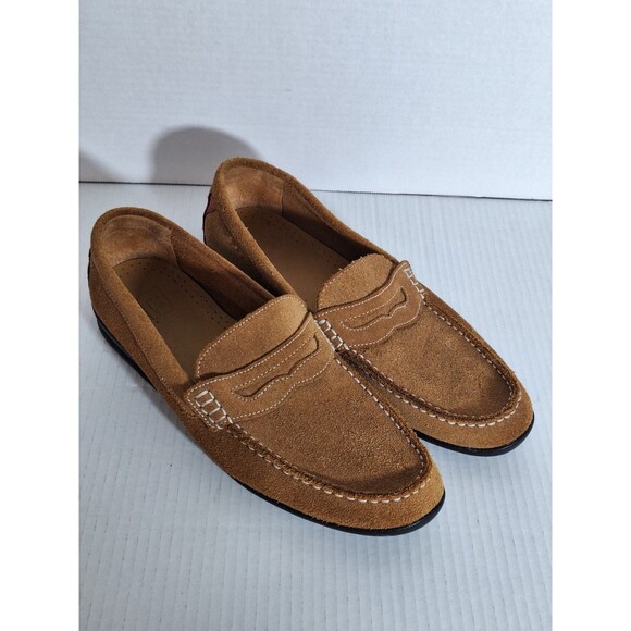Footjoy Club Casuals Suede Leather Loafers Mens 10.5M Brown Slip On Golf Shoes main image 7
